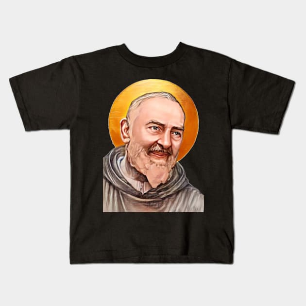 Padre Pio_1 Kids T-Shirt by SOLRACSIER